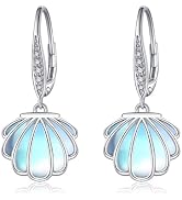 Seestern Ohrringe Aus 925 Sterling Silber Mit Mondstein – Meeresthema Schmuck, Geschenk Für Mama, Tochter, Freundin