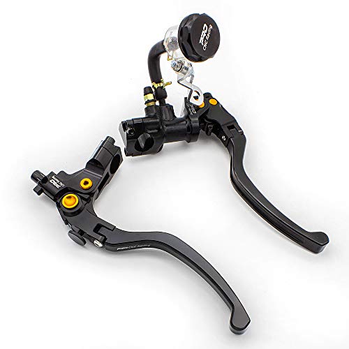 Nicedoll 7/8" 22Mm Cnc Brake Master Cylinder Cable Clutch Levers Kit Hydraulic Reservoir Pump Universal For 300Cc-1800Cc Motorcycle/Sport Bike/Street Bikes/Slippery Car #TOP9