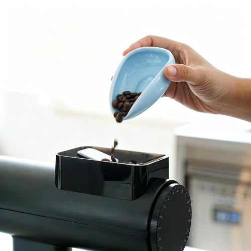 Image of watchget Ceramic Coffee Dosing Cup & Tea Storage Tray, Single Dose Measuring Container for Coffee Beans & Loose Leaf Tea Dosing Vessel, Sky blue