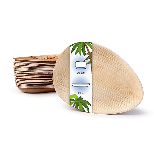 onlyleaf Palmware - hochwertiges Palmblattgeschirr I 25 Stück...