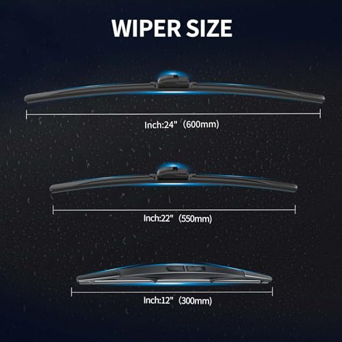 Image of Front and Rear Windshield Wipers for Nissan Armada 2005-2015 | Quiet and Streak-Free Front and Back Wiper Blades Assembly All-Season OEM Automotive Replacement Accessories
