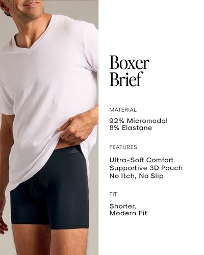 True Classic Mens Underwear – 6" Boxer Briefs, Navy, S - image 9