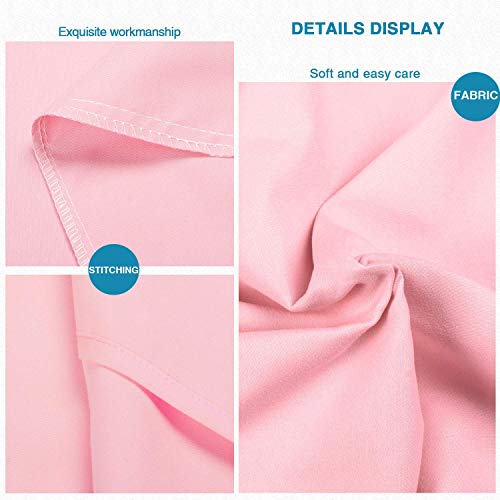 FLXXIE Microfiber Pillow Cases Queen Size Set of 2, Soft Pillowcases with Envelope Closure, Wrinkle Resistant Pillow Covers, 20x30, Pink