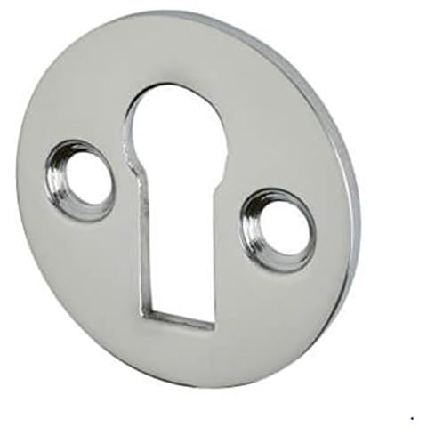 Zoo Hardware Victorian Standard Profile Keyhole OPEN Cover Escutcheon 32mm + Screws (Polished Chrome) Cover