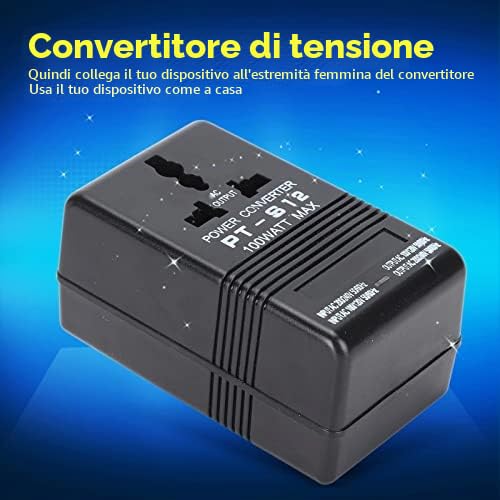 Convertitore di Tensione Trasformatore Viaggio (da 220 V a 110 V, 110 V a 220 V) Convertitore Trasformatore Step Up/Down Convertitore Viaggio Adattatore per Spina