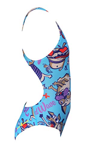 Maillot de bain Mad Wave Kids Pretty azure et bleu résistant au chlore