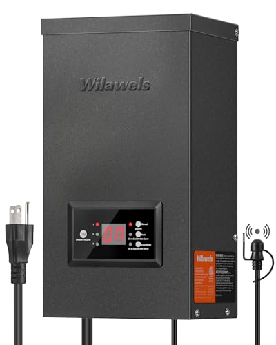 WILAWELS 600W Low Voltage Landscape Transformer, 3 Zone Independent Control