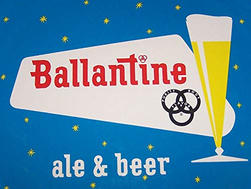 cutespree Vintage Ballantine Ale & Beer Ad Reproduction Metal Sign Home Wall Tin Sign 30x20cm Decoration