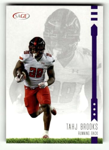 2025 SAGE Low Series Purple #20 Tahj Brooks RC Rookie Texas Tech Red Raiders Football Trading Card