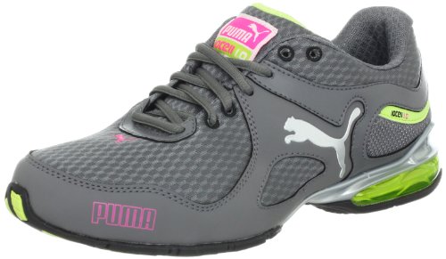 PUMA Women's Cell Riaze Cross-Training Shoe,Steel/Silver/Sharp Green,8 B US
