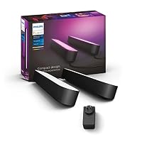 Philips Hue Play - White and Colour Ambiance Smart LED Bar Light - Black - 2 Pack (Base Kit)