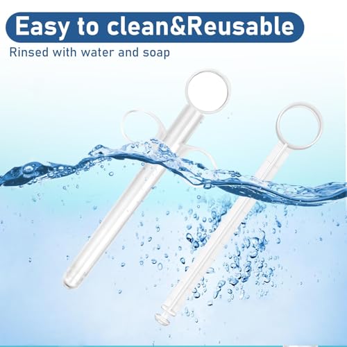 Image of 2 Pack Lube Applicator - Lube Shooter with Smooth Rounded Cap,Lube Applicator Reusable,Suitable for Men and Women(Blue&White)