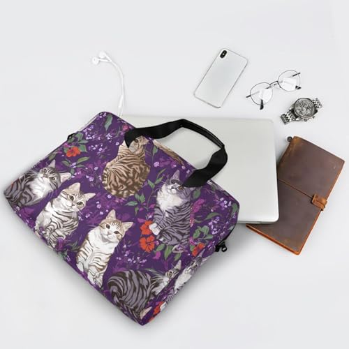 Funda para portátil 15.6 pulgadas con asa y correa morada miniatura 7