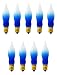 Menorah Bulbs Blue & White Electric Menorah Flame Shaped Replacement Bulbs (9-Pack)