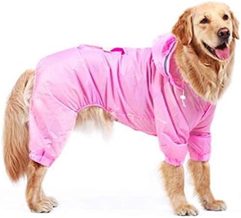 pink dog raincoat