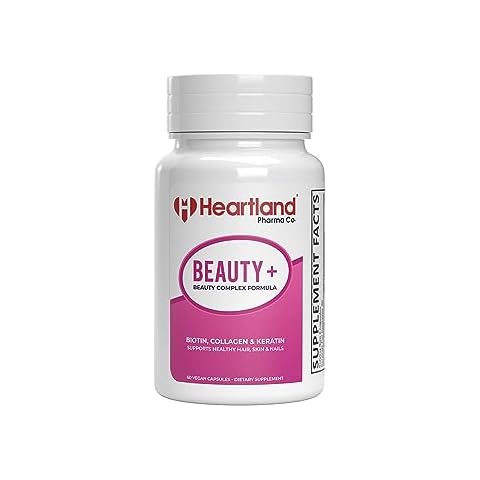 Beauty+ Complex Formula Capsules | Biotin, Collagen & Keratin | Supports Healthy Hair, Skin, & Nails Dietary Supplement | 60 Count Cover