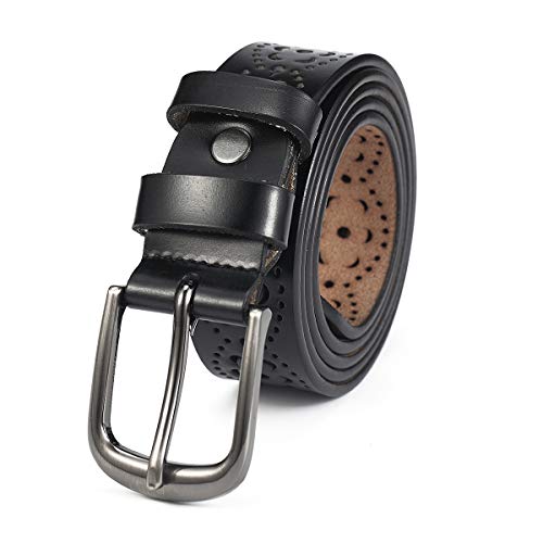 Women's Leather Belt for Dress Jeans Pants Ladies Girls Waist Belt Alloy Buckle3