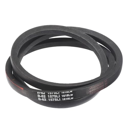 Image of uxcell 3 Pack B62 Classic Wrapped V-Belt, 65 inch Outside Circumference Wrapped Industrial Rubber V-Belt B Profile V-Belt for Industrial Machinery Equipment, Black