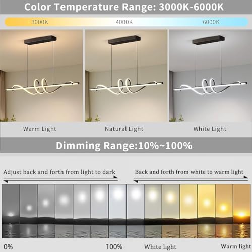 Plafonnier moderne acrylique dimmable avec télécommande pour cuisine - 7