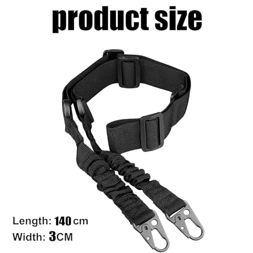 SIXHAOBU 2 Punkt Gewehrgurt Verstellbarer Breiter Tragegurt Taktischer Sling mit Metallhaken Waffengurt für Gewehr Gewehrschlinge für Jagd