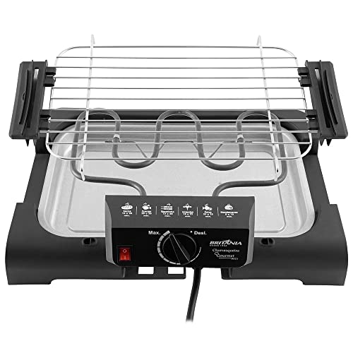 Churrasqueira, Gourmet Bcg1 N, 1200w, Preto, 220v, Britânia