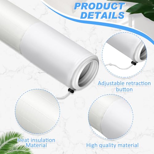 Image of Outus 2 Pcs Portable Ac Hose Insulation Sleeve 60in Portable Air Conditioners Insulated Cover Wrap Fit for 5 inch& 5.9 inch Diameter Exhaust Easy Installation with Adjustable Strap (White)