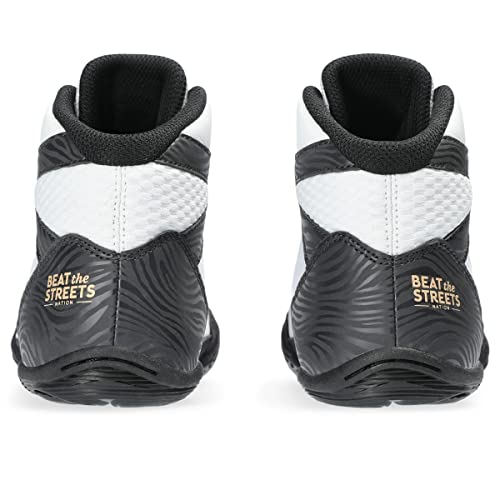 ASICS Sapatos escolares Matflex 7 para crianças, Branco/champanhe, 2.5 Big Kid