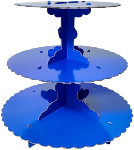LUV HER Cupcake Stand - Ultimate Dessert Table Display Set - Royal Blue Cardboard Cupcake Tier for Birthdays, Weddings image 3