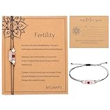 MTJAHPS Protection Bracelet, empath protection, black obsidian Crystals and Healing Stones Bracelet for Women ，Luck ，Anxiety and Stress Clam Bracelet (Fertility-1)