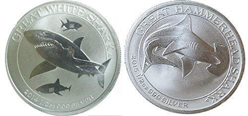 Australia Shark Silver Coin Set - 2014 1/2 oz Silver Great White