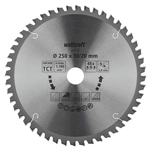 wolfcraft TC Cross and Mitre Cut Saw Blade, orange series I 6547000 I Fine, clean cuts
