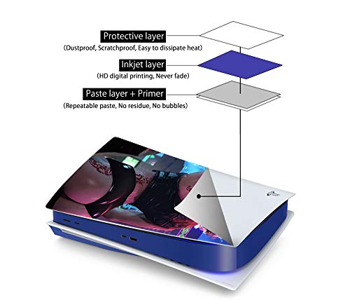 Peyanz Ps 5 Skin For Console(Disk Edition) And Controllers Vinyl Sticker, Durable, Scratch Resistant, Bubble-Free, Compatible With Playstatìon 5 #TOP2