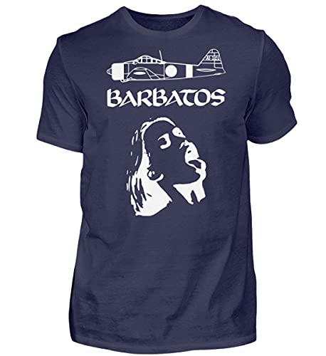 T-shirt Barbatos Rocking Metal bleu pour homme au design graphique intense