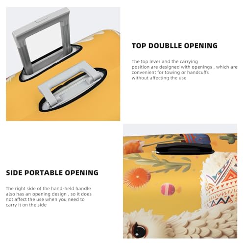 Travel Luggage Covers For Suitcase, Cartoon Alpaca Cute Animal Elastic Suitcase Protector Washable Anti-Scratch Suitcase Baggage Cover Luggage Protector Fits 18-32 Inch Luggage4