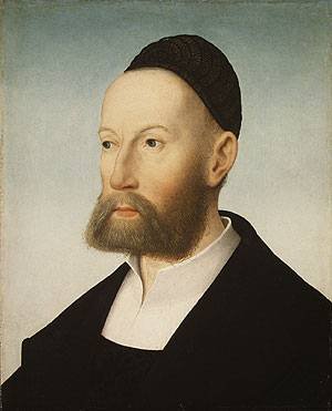 Peinture à l'huile d'Ulrich Fugger par Hans Maler tableau historique de 30x36 pouces