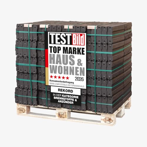 REKORD 25 kg Braunkohlebriketts als PAL (40 x 25 kg)