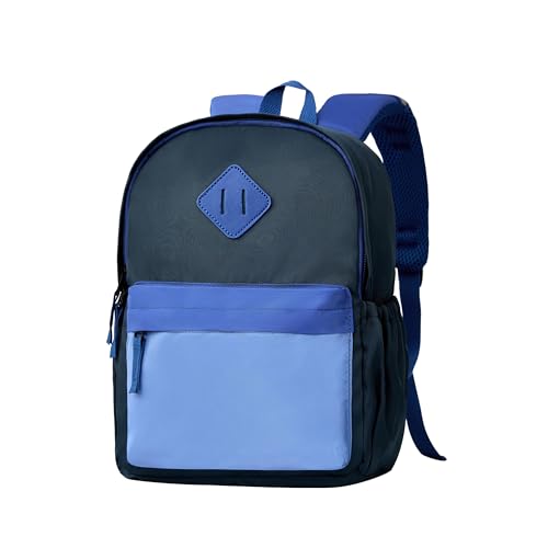 NICE CHOICE Toddler Mini Backpack for Boys Girls, Kindergarten Preschool Elementary School Backpack Bag for Little Kids Child, Travel & Everyday Use(12'', Dark Blue-Blue by NICE CHOICE - Used condition - US$13.30