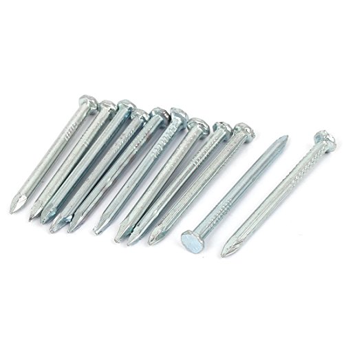 Aexit Fiber Concrete Fastener Cement Wall Metal Point Tip Wire Nails Silver Tone 11 Pcs Model:11as442qo585