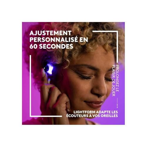 Logitech G FITS Écouteurs Gaming sans fil Design moulé sur mesure LIGHTSPEED + Bluetooth Quatre Microphones à filtrage spatial PC Mac PS5 PS4 Mobile Nintendo Switch - vue 4