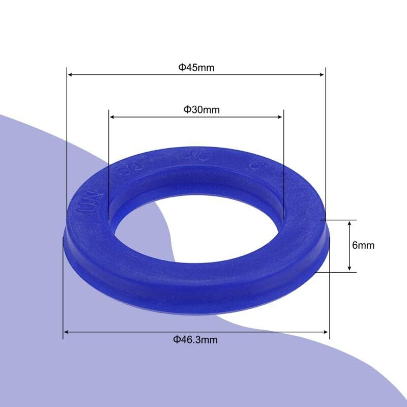 Tool parts UN Radial Shaft Seal 30mm ID x 45mm OD x 6mm Width PU Oil Seal - Blue