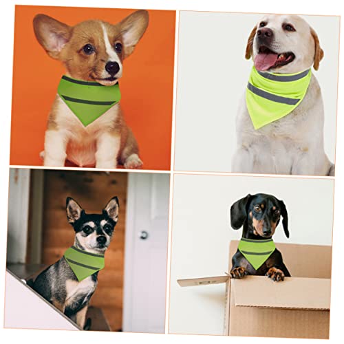 Toddmomy toalha triângulo animal de estimação equipamento de caminhada bandana refletiva para cachor