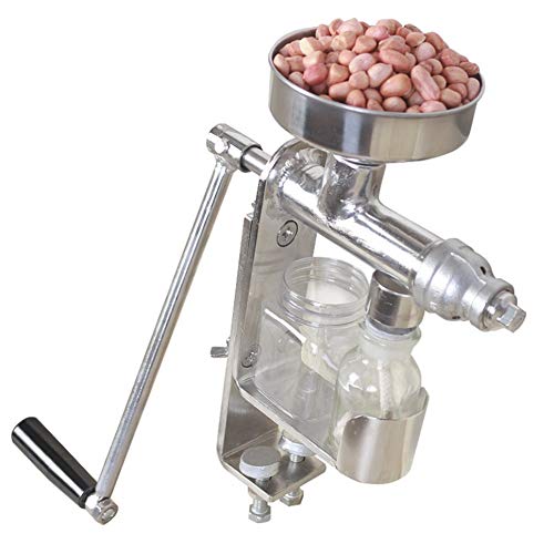 Manual Oil Press Machine Nut Oil Extractor Small Size 304 Stainless Steel Oil Expeller Home Nuts Seeds Oil Presser for Peanut Coconut Canola Sesame Walnut Oil Grinder