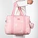 GOBABYMART Large Diaper Bag Tote, Maternity Bag, Travel diaper tote, Multifunction baby bag, Baby Nappy Bags, Messenger bag (Medium - Pink Flowers)