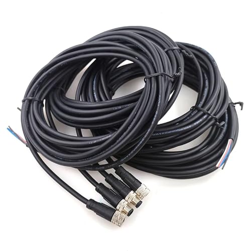 Cable sensor M8 4 pines hembra de 5 metros recto en PVC resistente 3