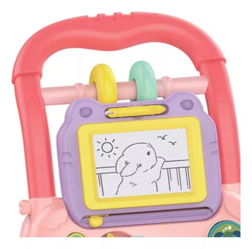 Andador Infantil Musical Didático Educativo Empurrador Bebê DM Toys DMB6751 Rosa