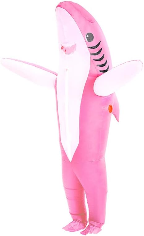 IHGYT Inflatable Shark Costume Air Blow up Jaws Jumpsuit Fancy Dress Funny Carcharias Suit for Cosplay Party - Image 5