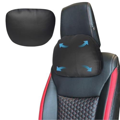 Image of Neodrift 'CloudFlex' (Set of 2) | (Color - Black) Car Back Seat Neck Rest Cushion Ergonomic Neck Support with Premium Fiber Fill, Pain Relief for Neck and Shoulder