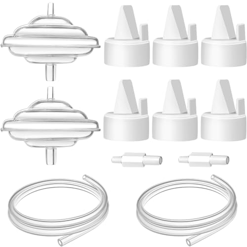 Image of PumpMom-us Breast Pump Parts for Spectra, Duckbill Valve Tubes Backflow Protector Compatible with Spectra S1 S2 9 Plus Synergy Gold, Not Original Spectra Pump Parts