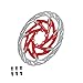 predolo Bike Disc Brake Rotor with Screws, 160mm, Hollow Men Women Component Bicycle Disc Brake Rotor Parts, for Road Bike Cycling, Red