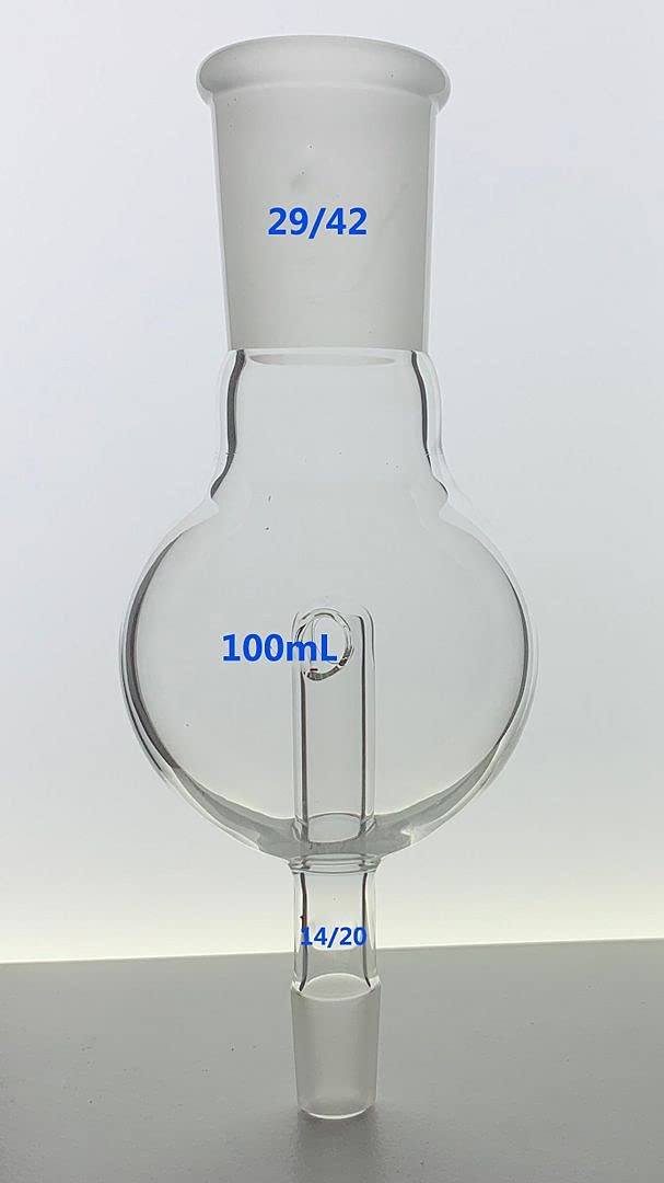 CKC-0254 Glass 250ml Rotary Evaporator Bump Trap with 29/42 Top, 19/22 Standard Taper Lower Joint